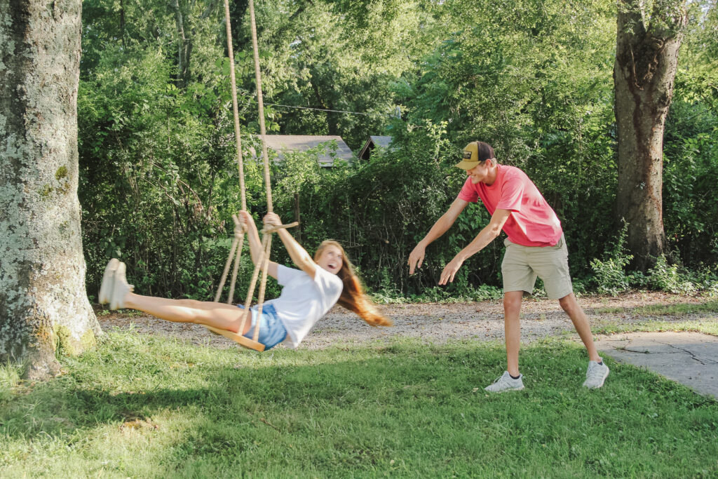 Solid Oak Wooden Tree Swing With Optional Length Of Rope and Board