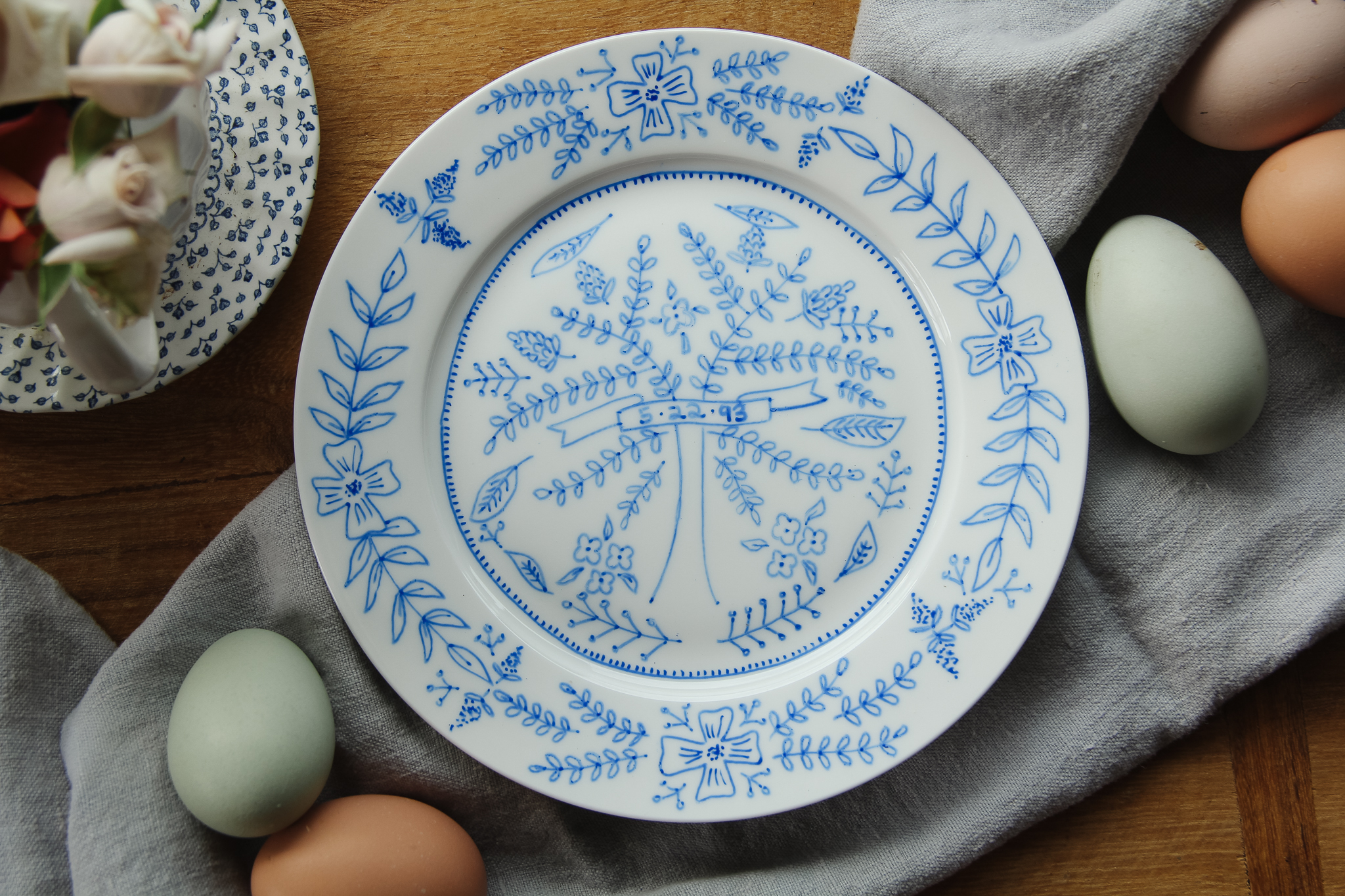 How to Paint Porcelain Plates - Fernway Home